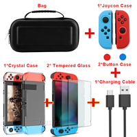 Zestaw 6 w 1 torba z EVA na przełącznik do nintendo twarda osłona pokrowiec przenośny do Nitendo przełącznik konsoli joysticki uchwyty akcesoria 6